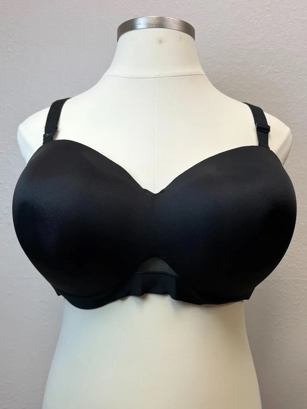 Cacique Black Lightly Lined Multi-Way Strapless Bra - 50DDD